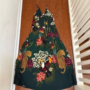 FARM Rio Jungle Print Maxi Dress • NWT • Tropical Vacation Boho size Medium